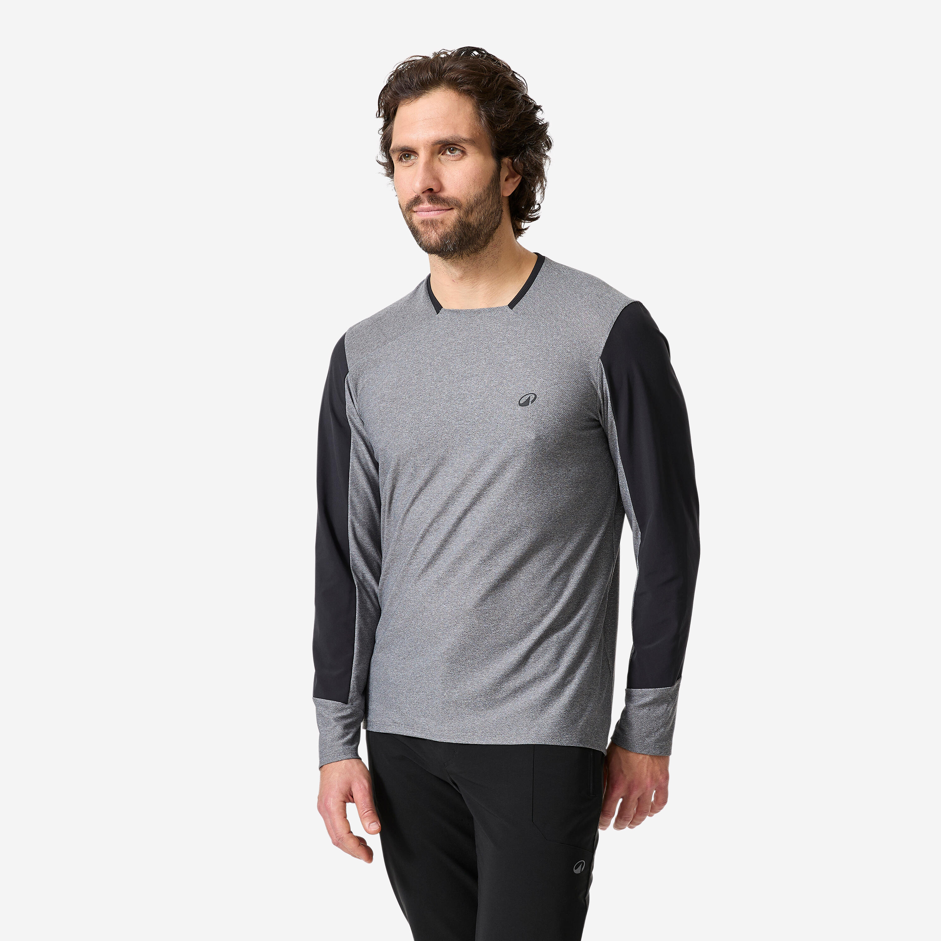 Long-Sleeved Mountain Biking Jersey EXPL 100 - Burgundy