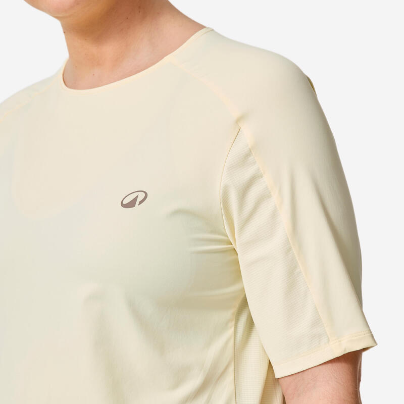 Tricou respirant ciclism MTB 500 Galben Damă