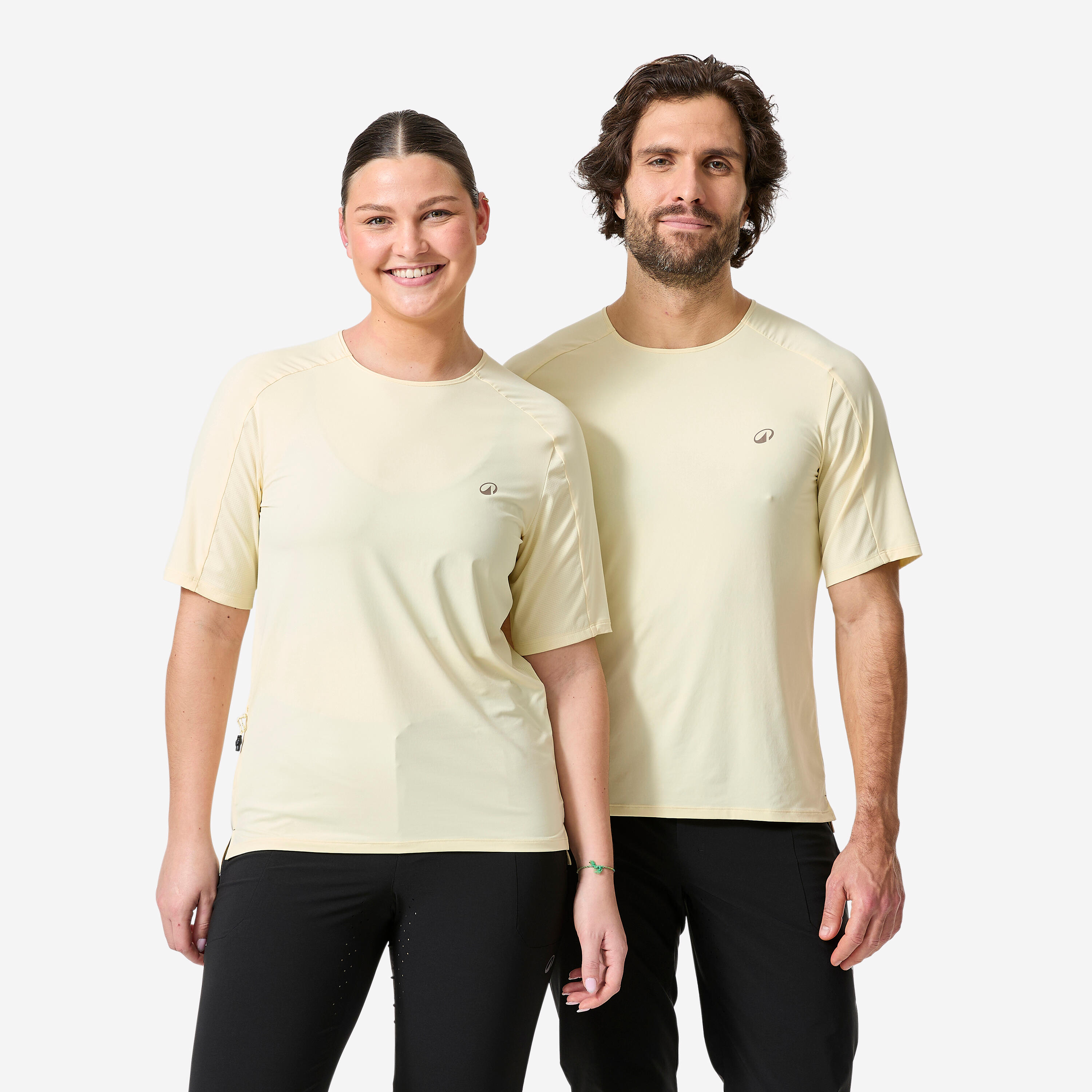 Decathlon UK ROCKRIDER Breathable Short-sleeved Mountain Bike Jersey - 500 Vanilla | FREE Click & Collect at Stores and Asda. 365 Days return available.