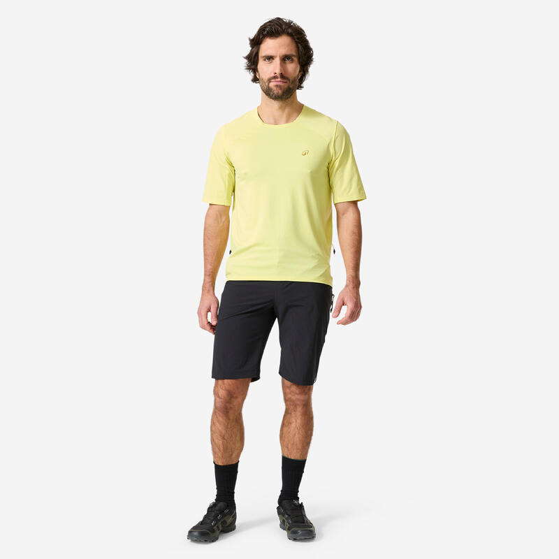 Tricou respirant MTB cargo 500 Galben Bărbați