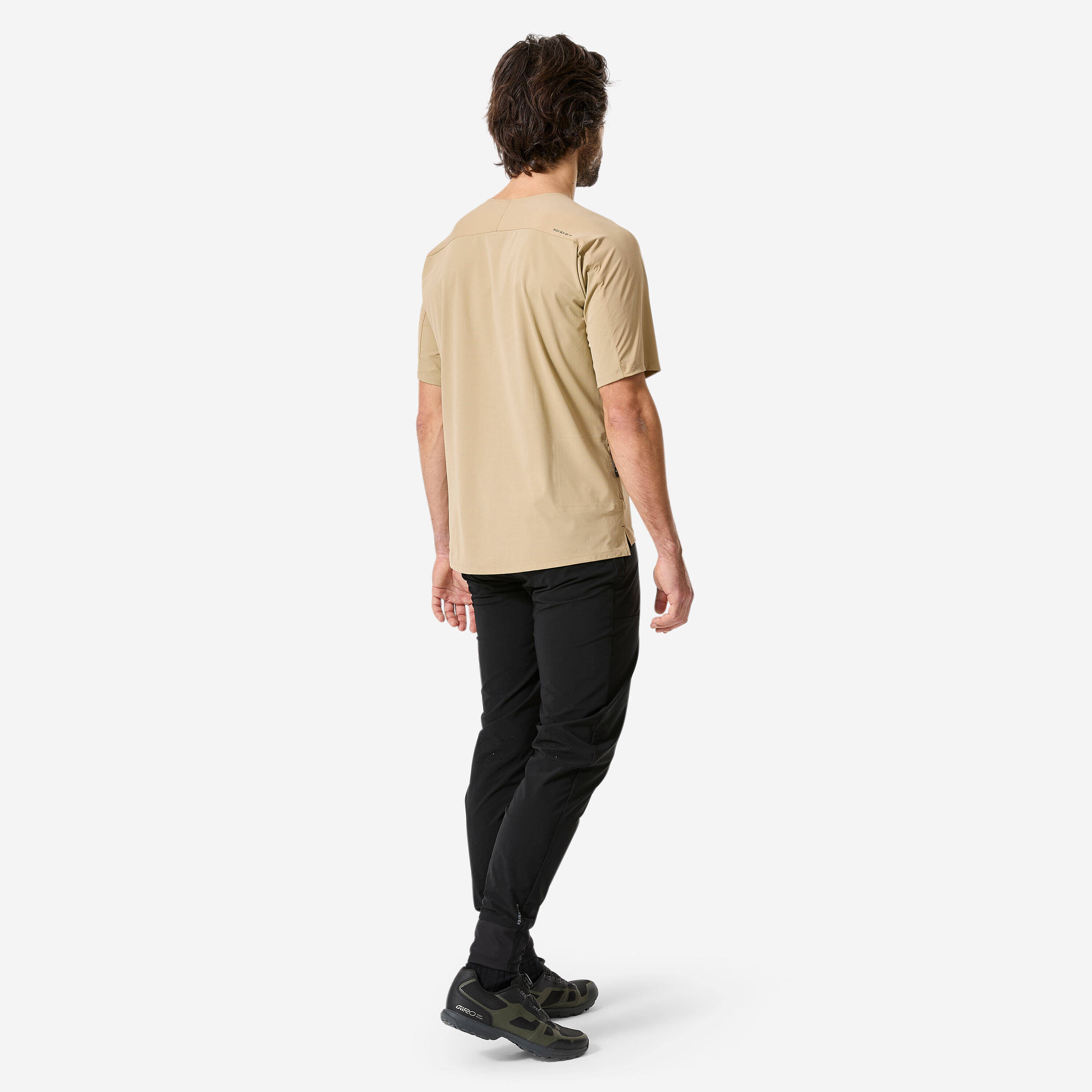 Breathable short-sleeved mountain bike jersey, 500 beige -  3