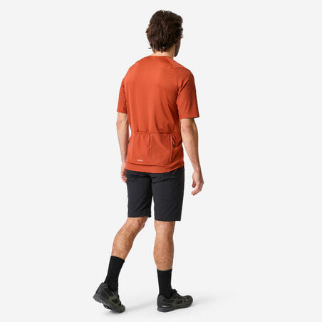 Джерсі чоловіче 500 з короткими рукавами коричневе