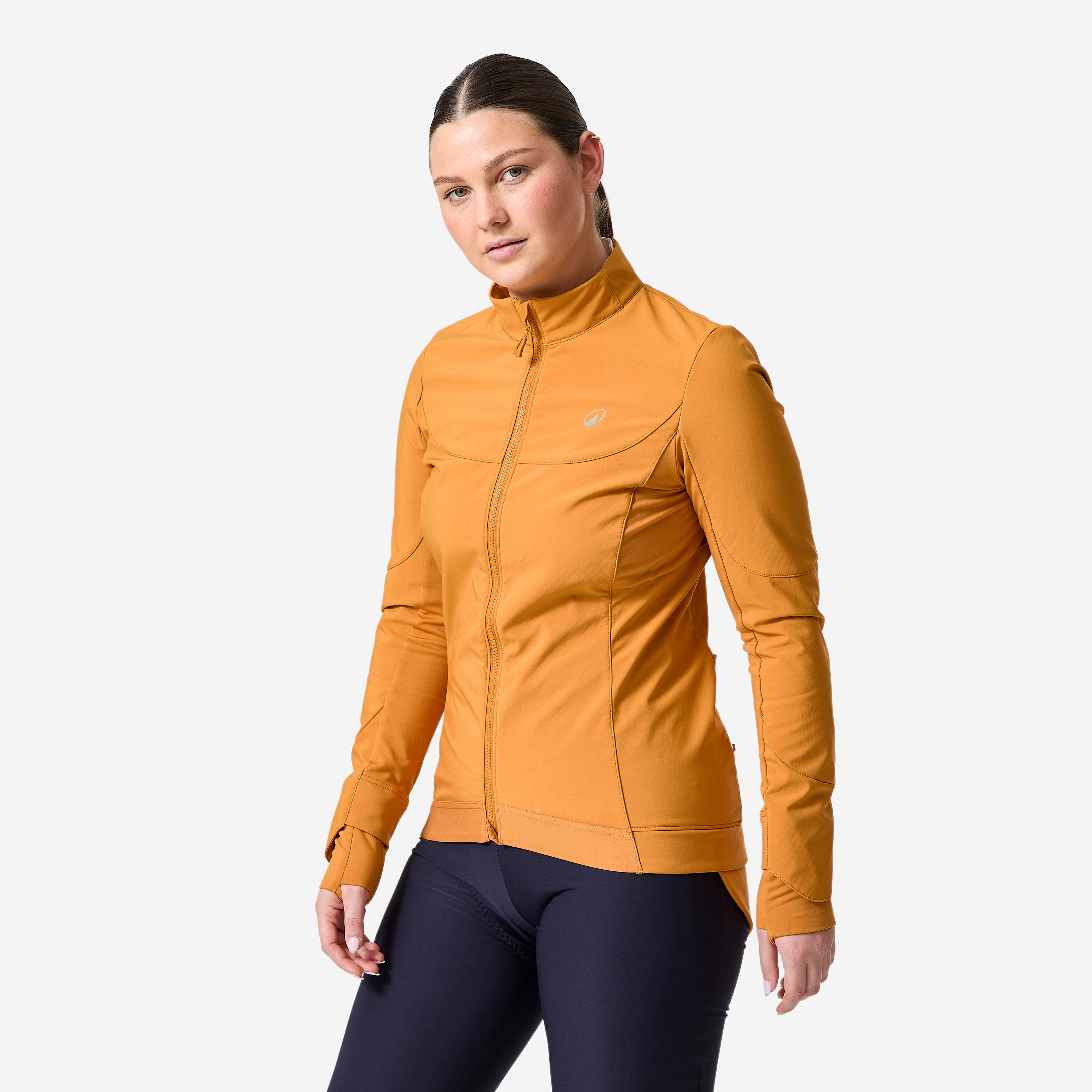 Fahrrad Winterjacke MTB Damen braun  10/24