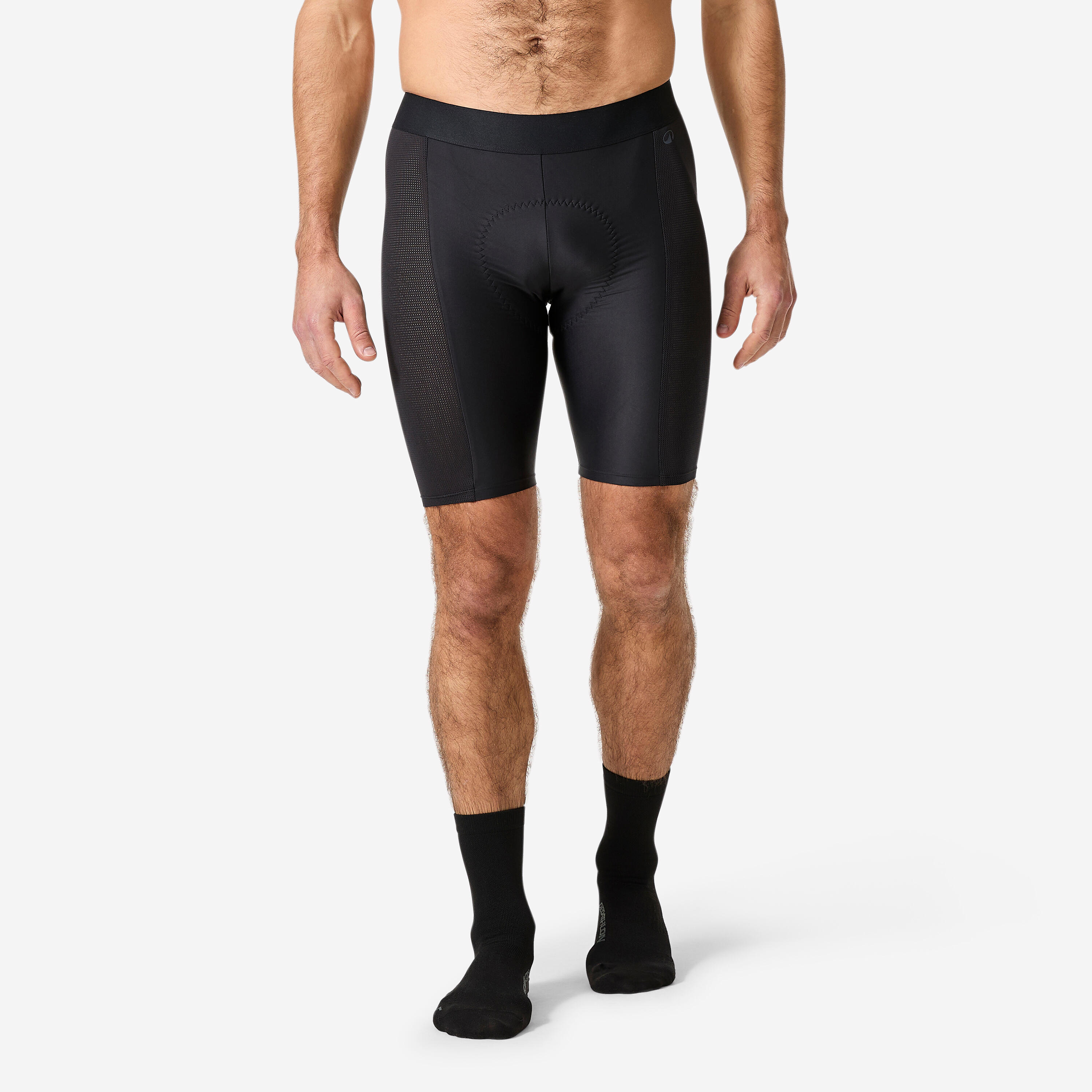 Culotte Interior Ciclismo MTB 100 Hombre Negro 7/8