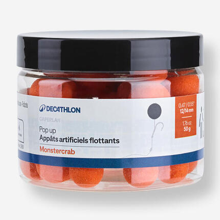Bouillettes flottantes pêche de la carpe Pop-ups 12-14mm Monstercrab