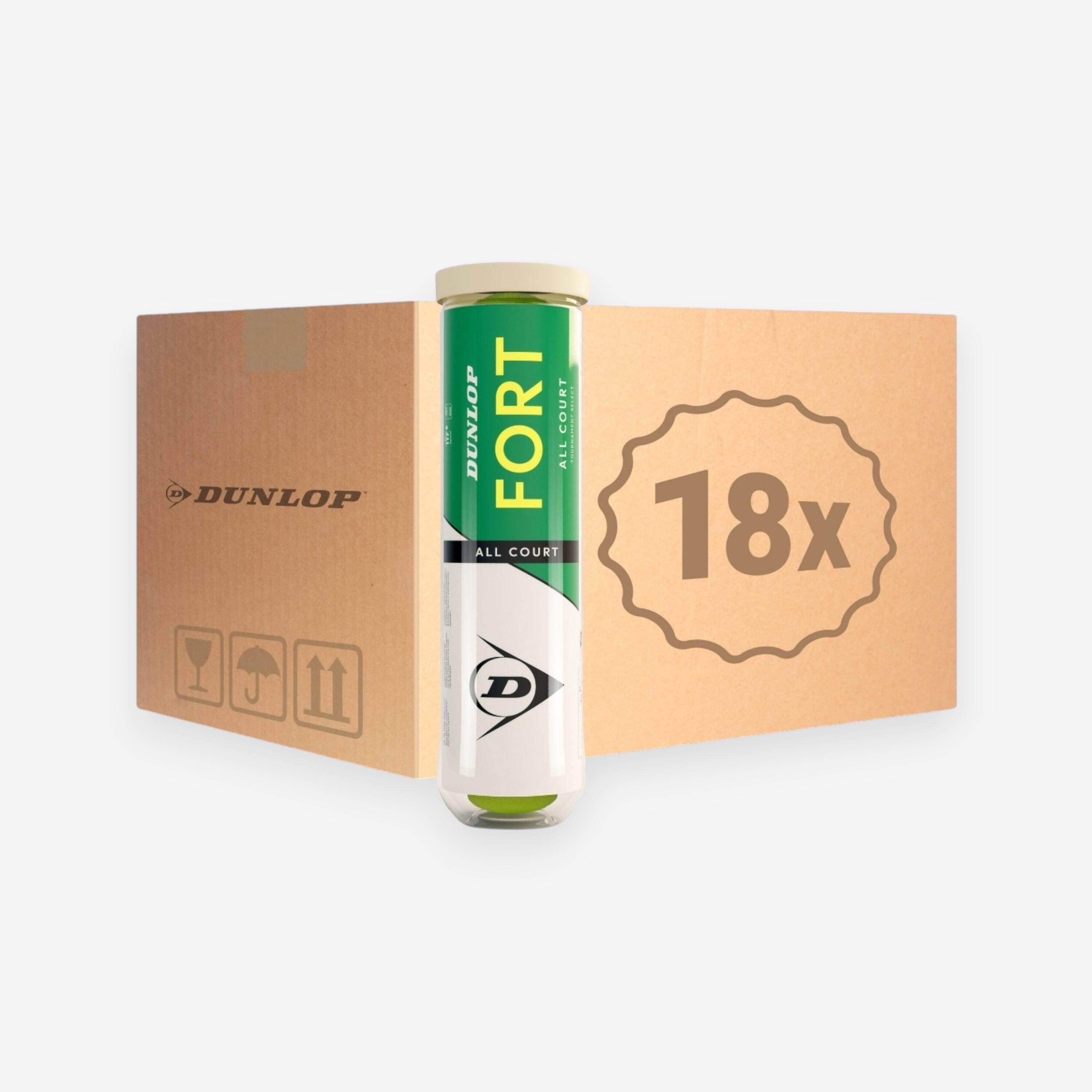 DUNLOP Fort All Court tenisové loptičky balenie 18x4 žlté
