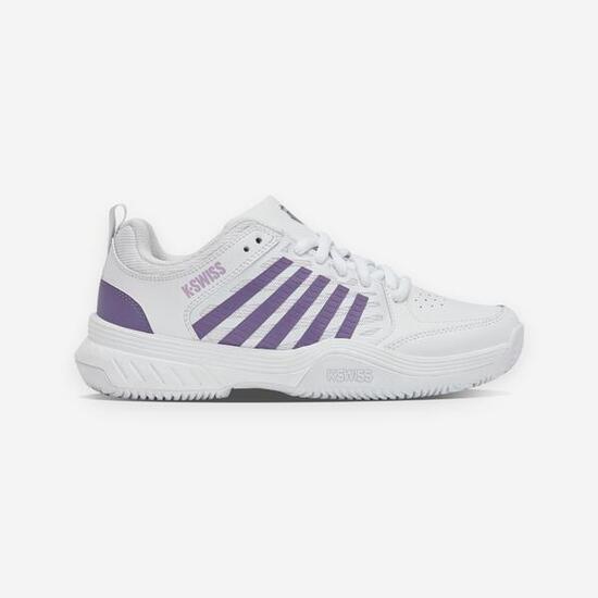 Chaussures de tennis terre battue femme, Court Express 2 blanc violet