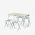 Table de camping pliante, 4 tabourets, 4 à 6 personnes, vert