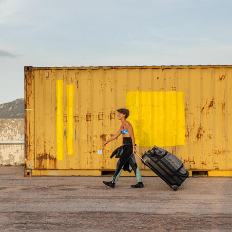 Сумка для дайвінгу на колесах 120 л темно-сіра