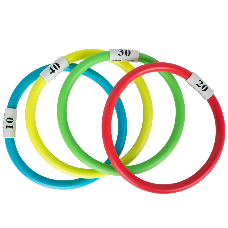 4 anneaux aquatiques lestés multi couleurs