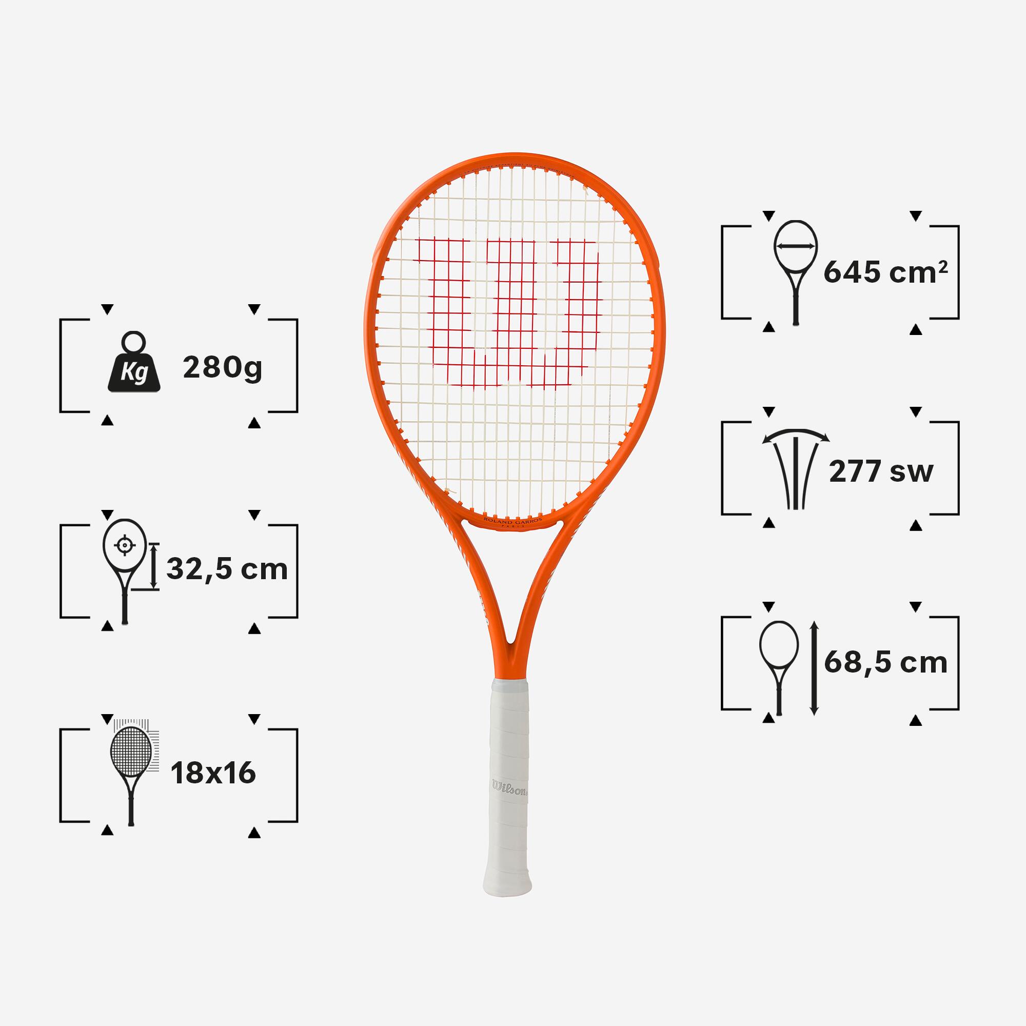 Tennisschläger für Erwachsene 280 g, Wilson Burn 100LS V6.0 RG Orange 2/5