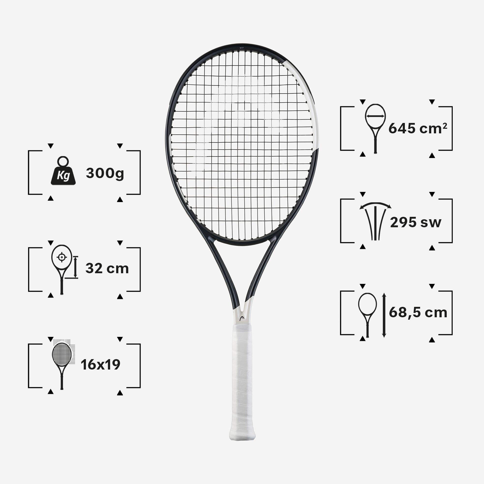 Head Speed MP L 2026 Schwarz 300 g Tennisschläger für Erwachsene schwarz-weiss 7/13