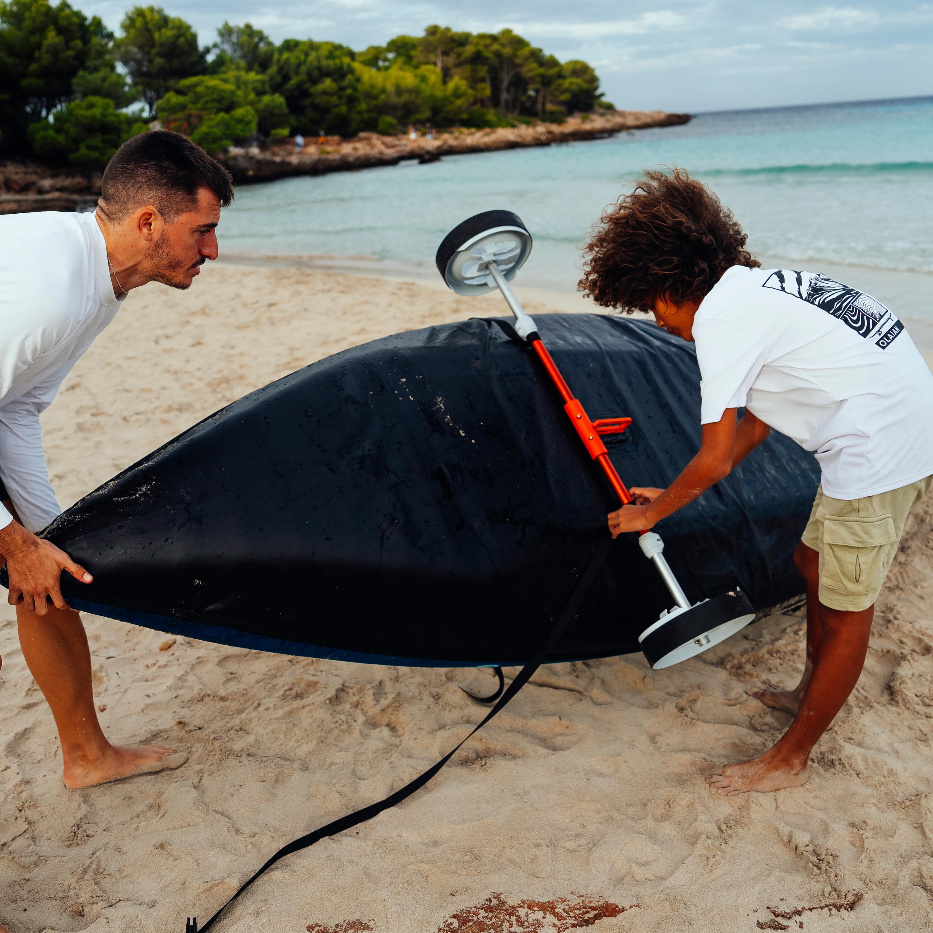 Chariot de transport ultra-compact pour planche à pagaie et kayak 9/19