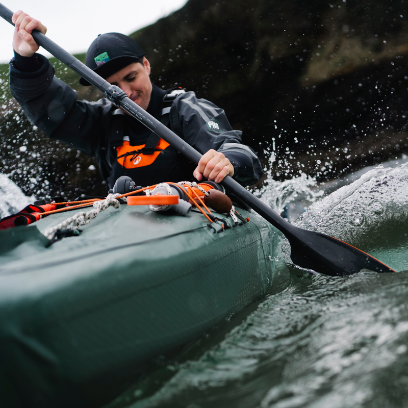 Support De Pagaie Kayak Double Tête En T - Montage Sur Rail - Noir
