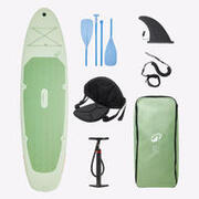 Set Stand up paddle gonflabil convertibil 10'6, 100 Verde