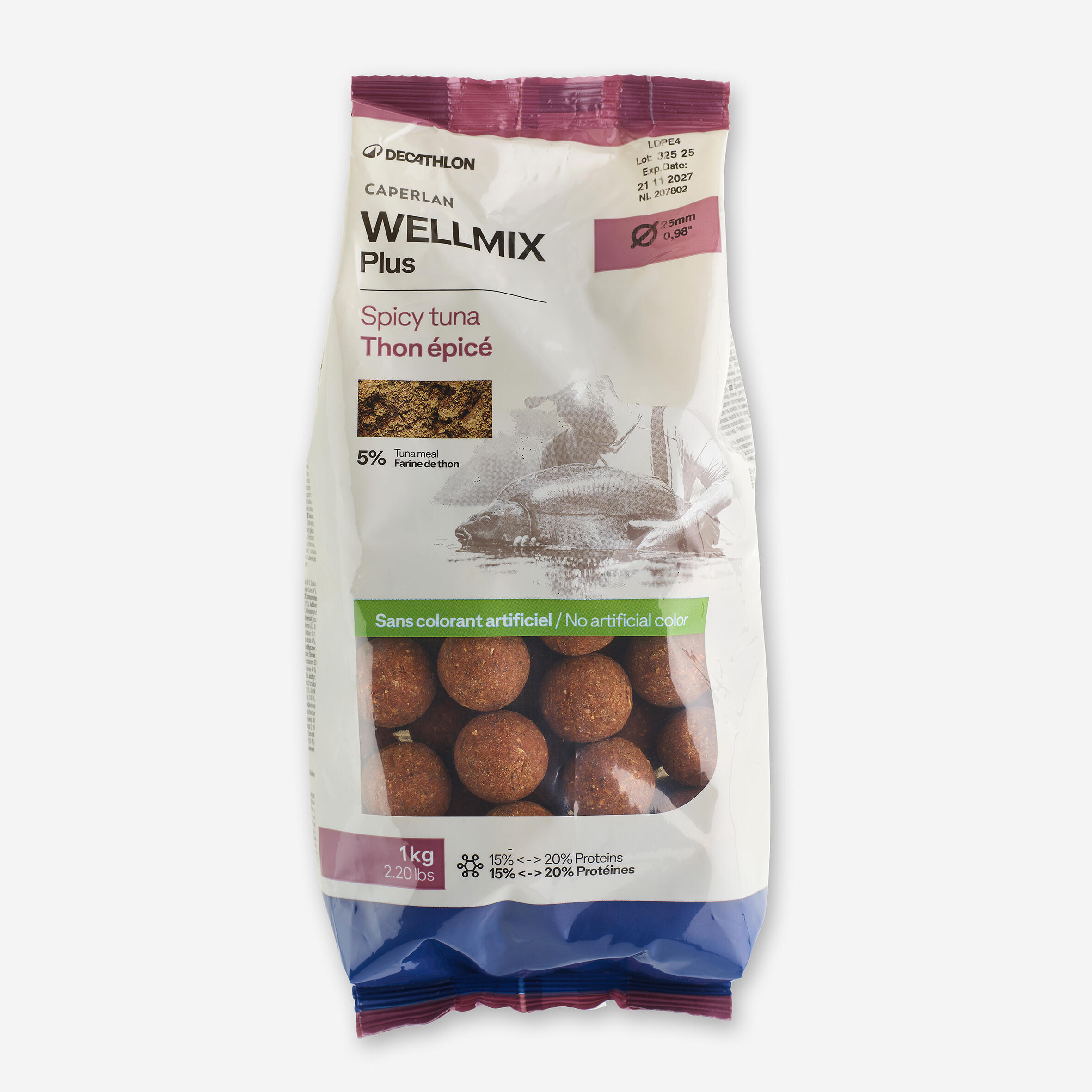 Bouillettes pêche de la carpe Wellmix Plus 25mm 1kg Spicy Tuna 3/11