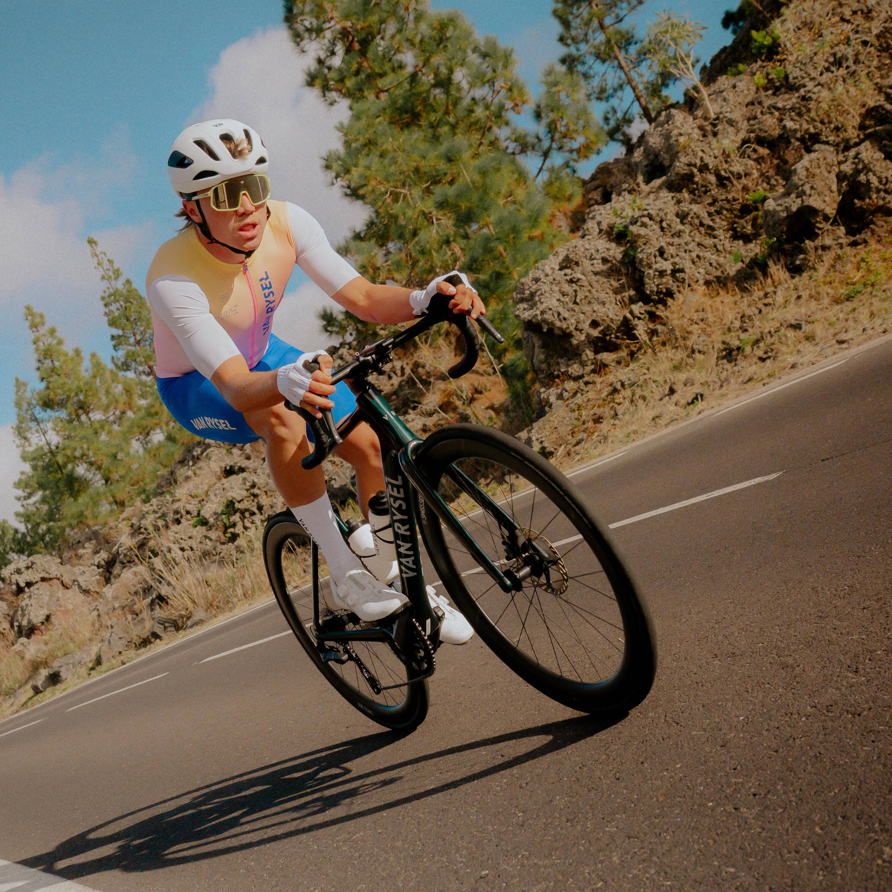 Men's road cycling aerosuit RCR R 2 team yellow -  3