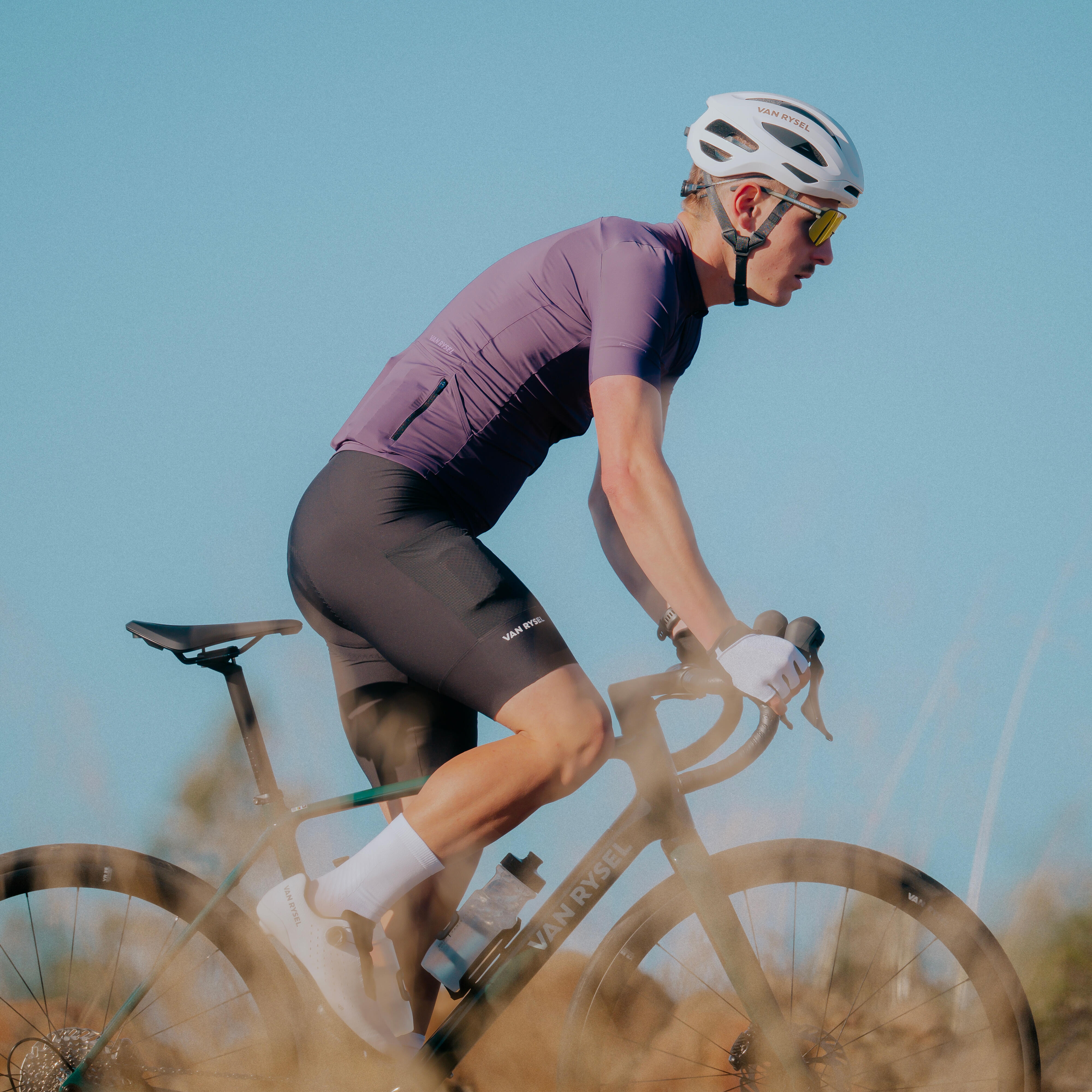Maillot de vélo de route à manches courtes ajusté homme, EDR 2 - VAN RYSEL