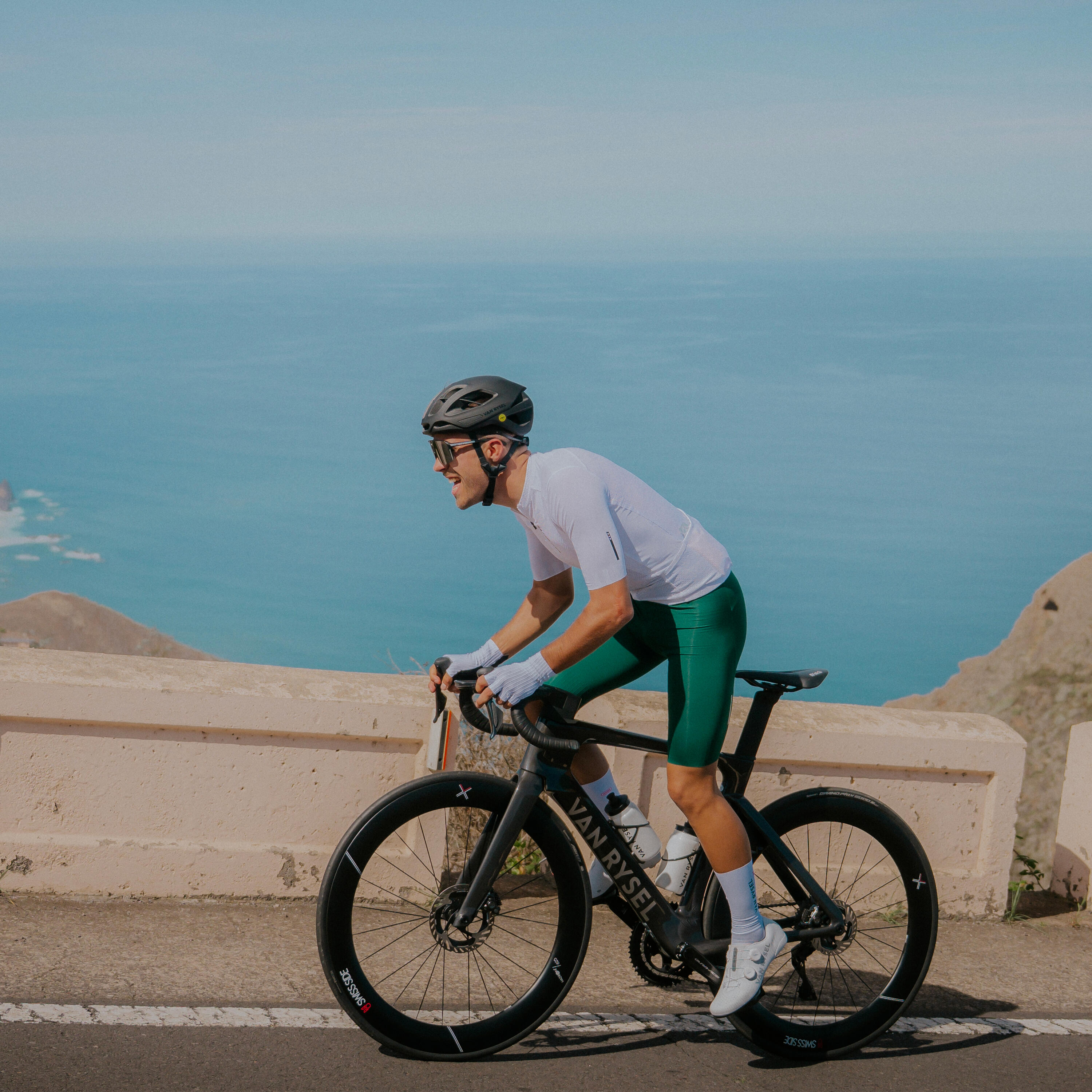 Men's road cycling shorts, RCR-R 5 green