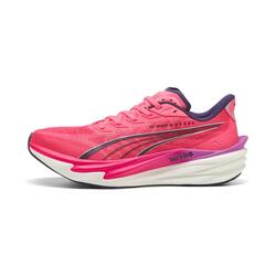 Chaussures de Running Hyrox Femme, Puma Deviate Nitro Rose et Blanc