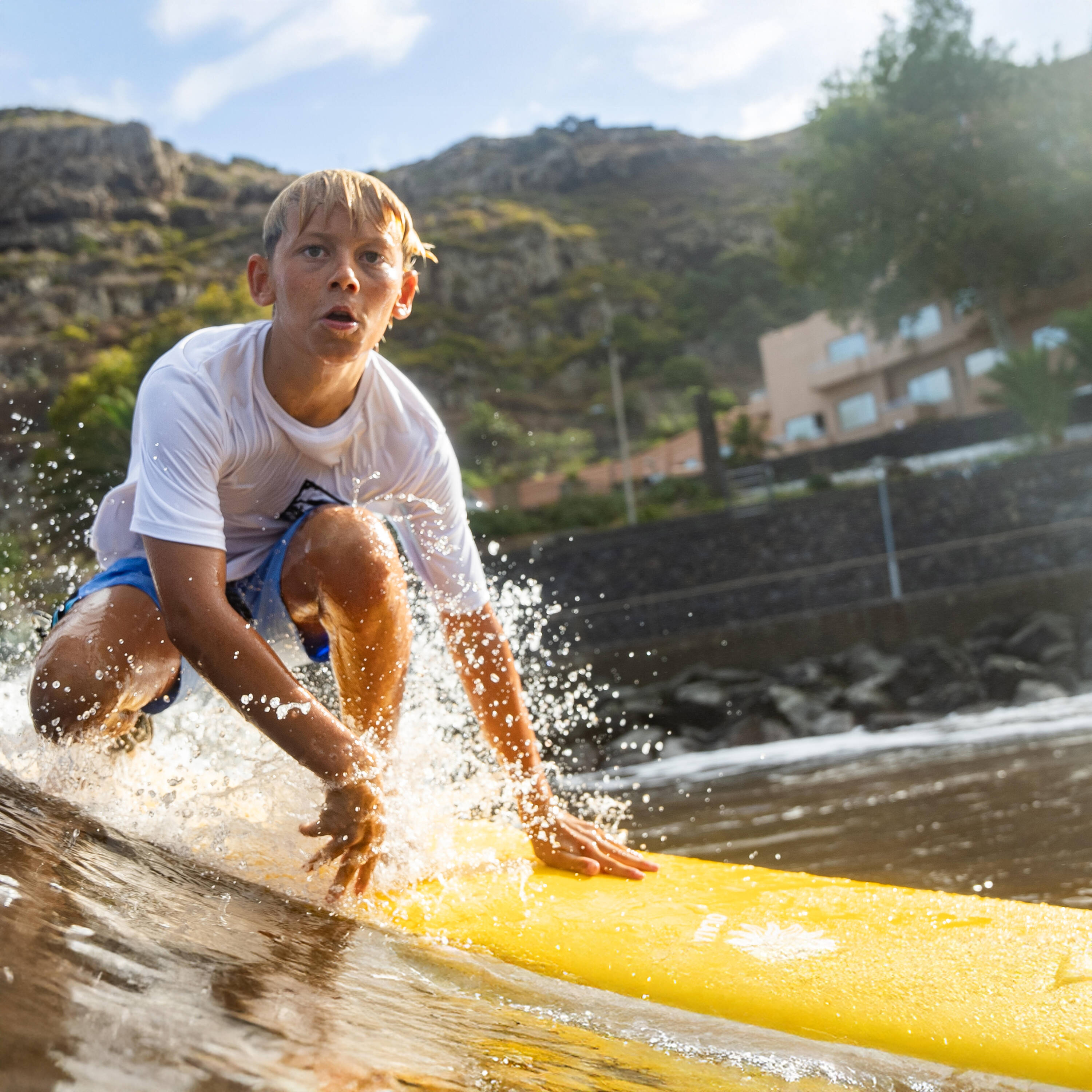 Foam Surfboard 6' - 500 yellow -  3