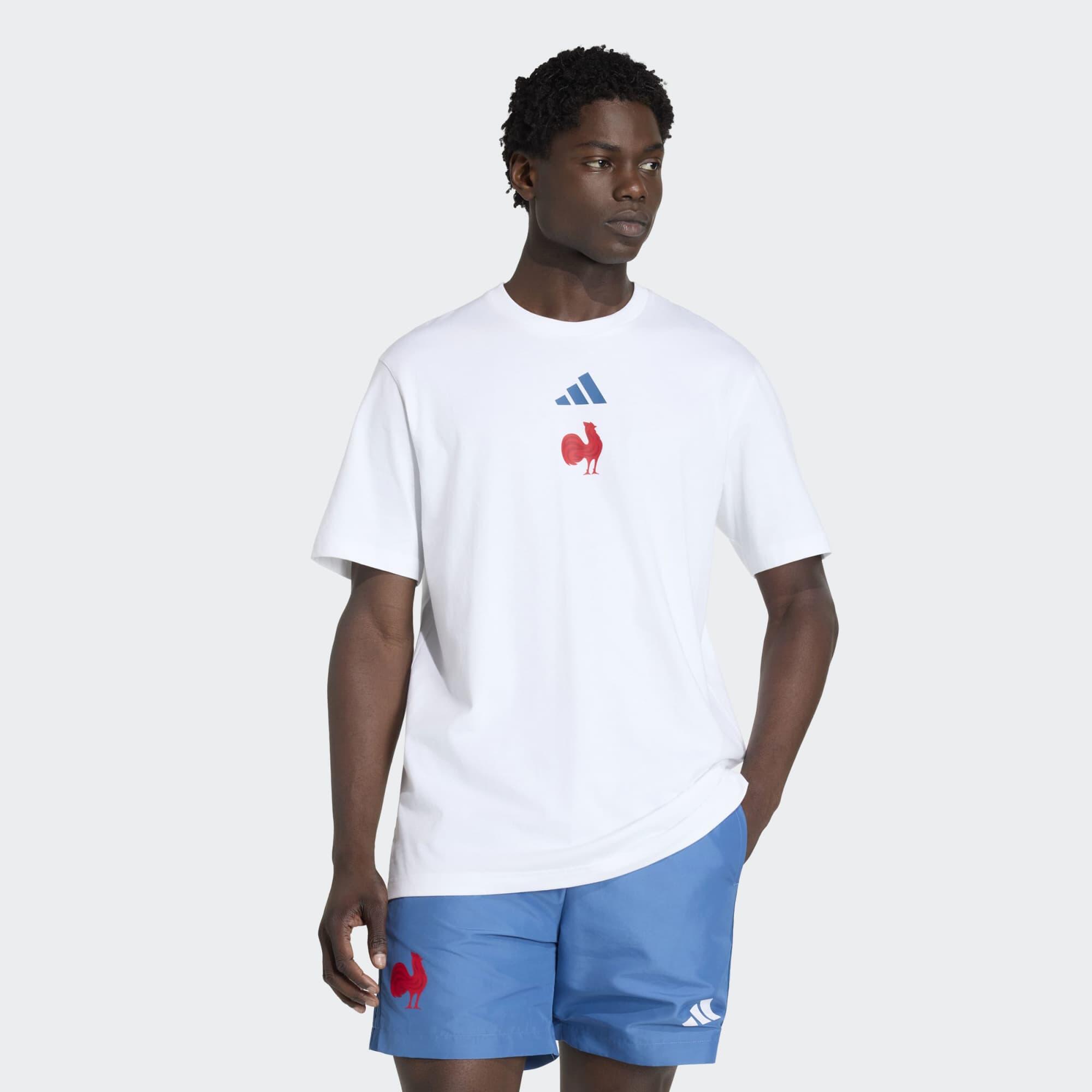 TSHIRT FRANCE RUGBY ADULTE ADIDAS 2026 2/5