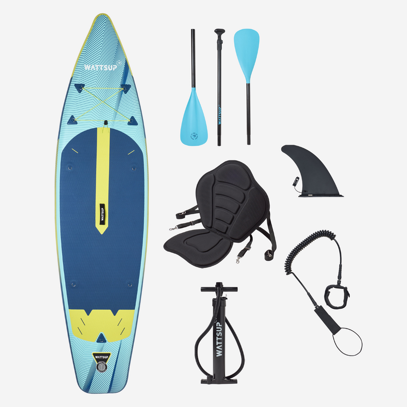 Planche SUP Gonflable 320x81x15 Cm – 2 En 1 Kayak, Siège Inclus, Pompe, Sac, Jusqu’à 150 Kg