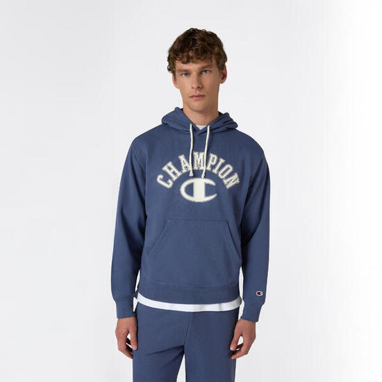 Felpa uomo Champion con cappuccio blu