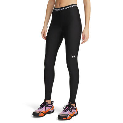 Leggings Under Armour donna palestra traspiranti vita alta neri