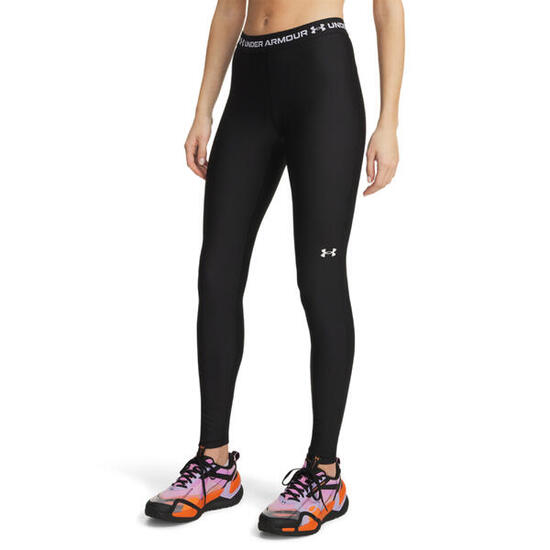 Leggings Under Armour donna palestra traspiranti vita alta neri