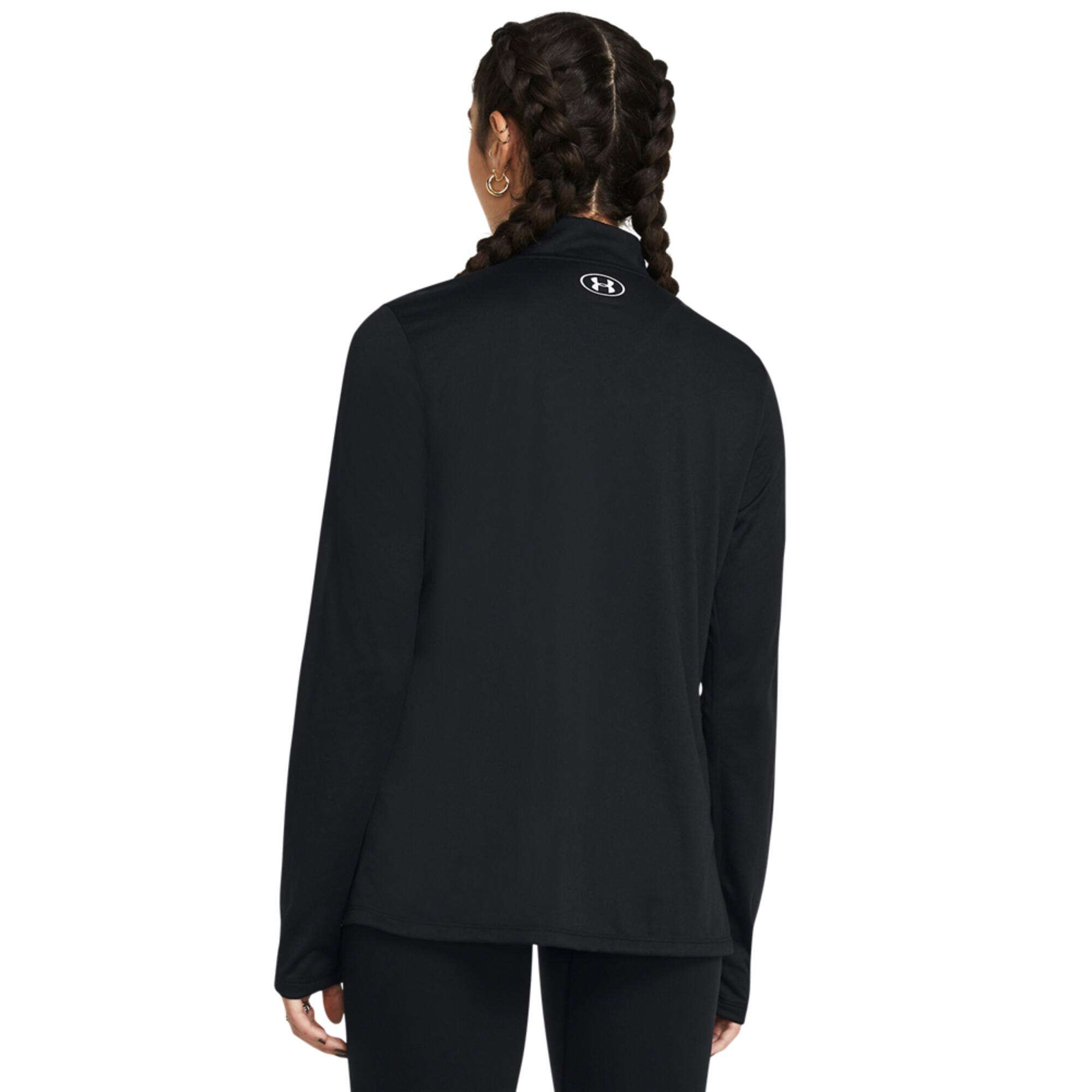 Veste de fitness à col zippé femme, noir 2/2