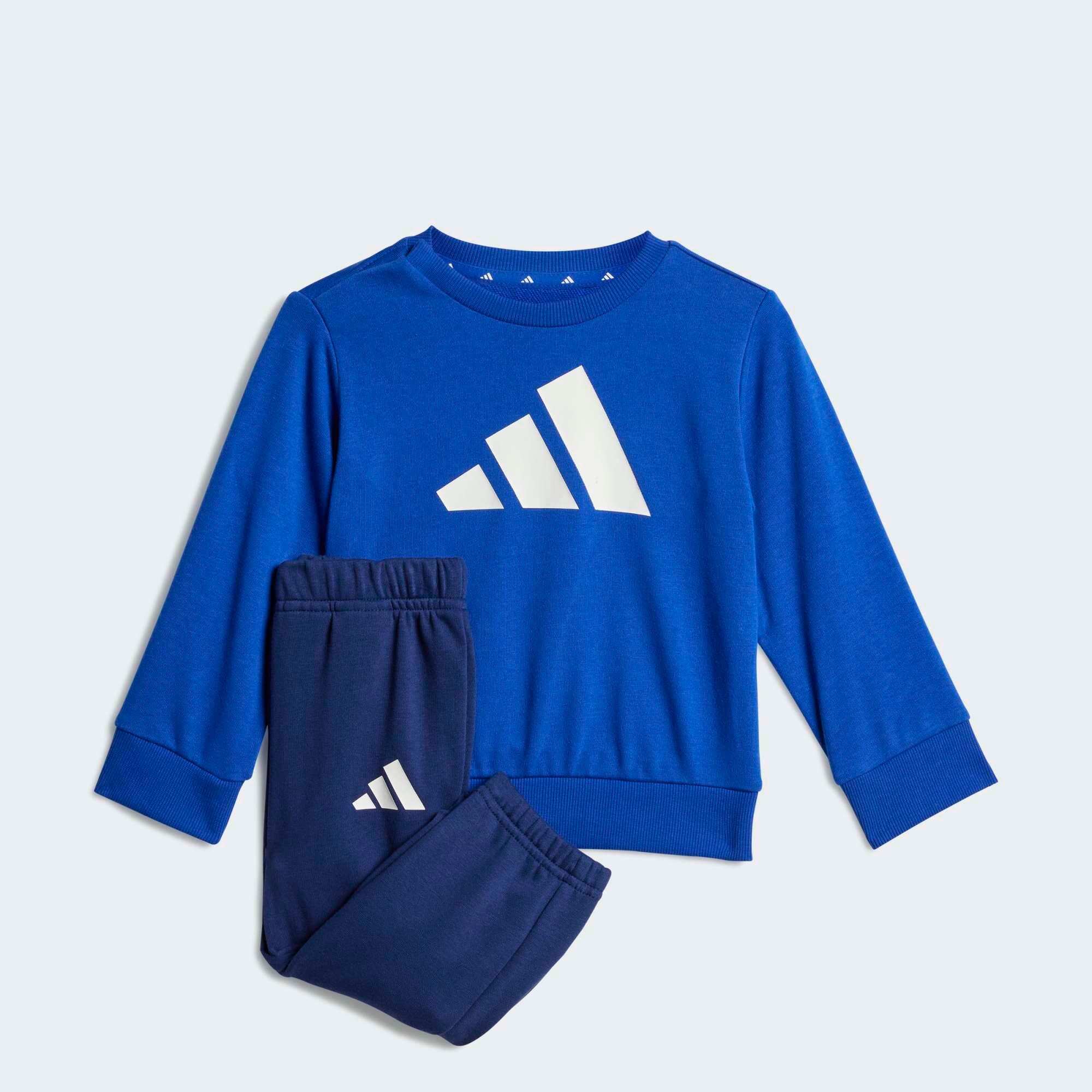 ADIDAS Tuta ADIDAS bambino ginnastica cotone azzurra da 1 a 5/6 anni