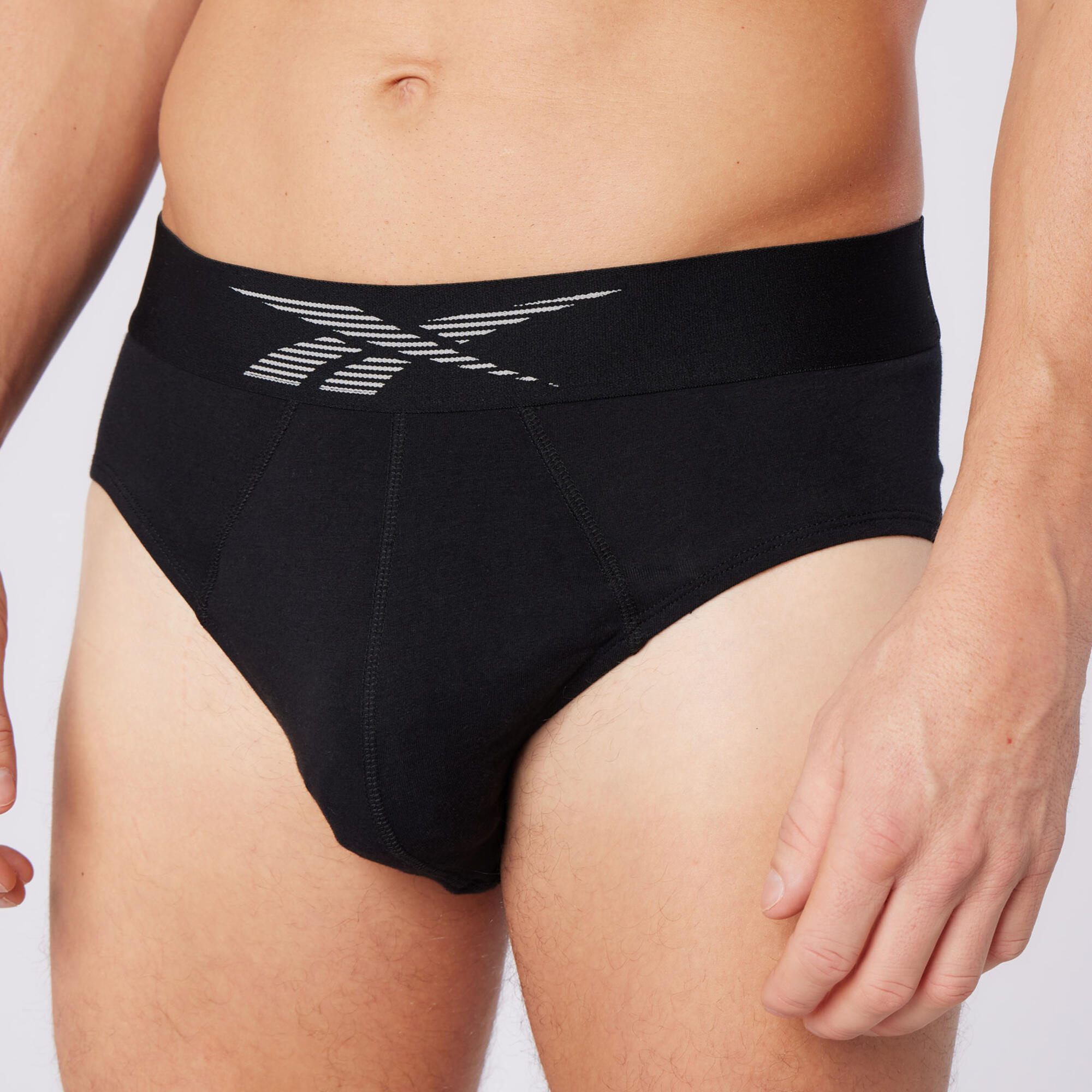Slips en coton homme, noir, lot de 3 3/8