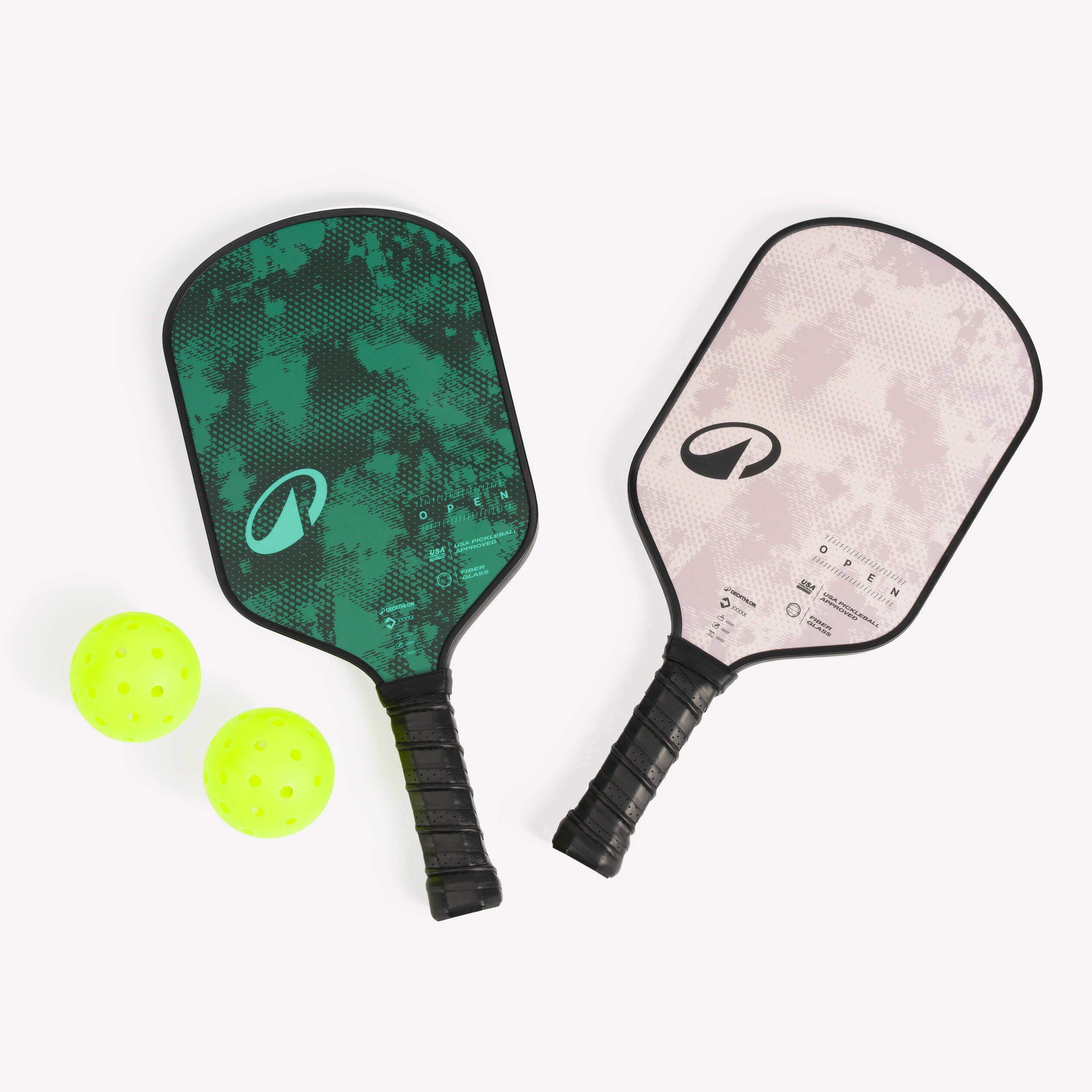 Pickleball Set Open - 2 Rackets, 2 Balls & Cover