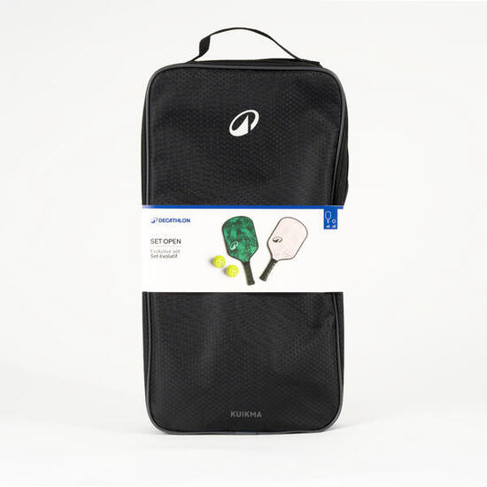 Pickleball set Open met 2 paddles, 2 ballen en een hoes