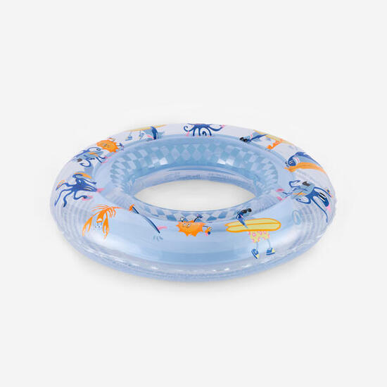 Bouée piscine gonflable 51 cm pour enfants 3-6 ans, Poulpy bleu