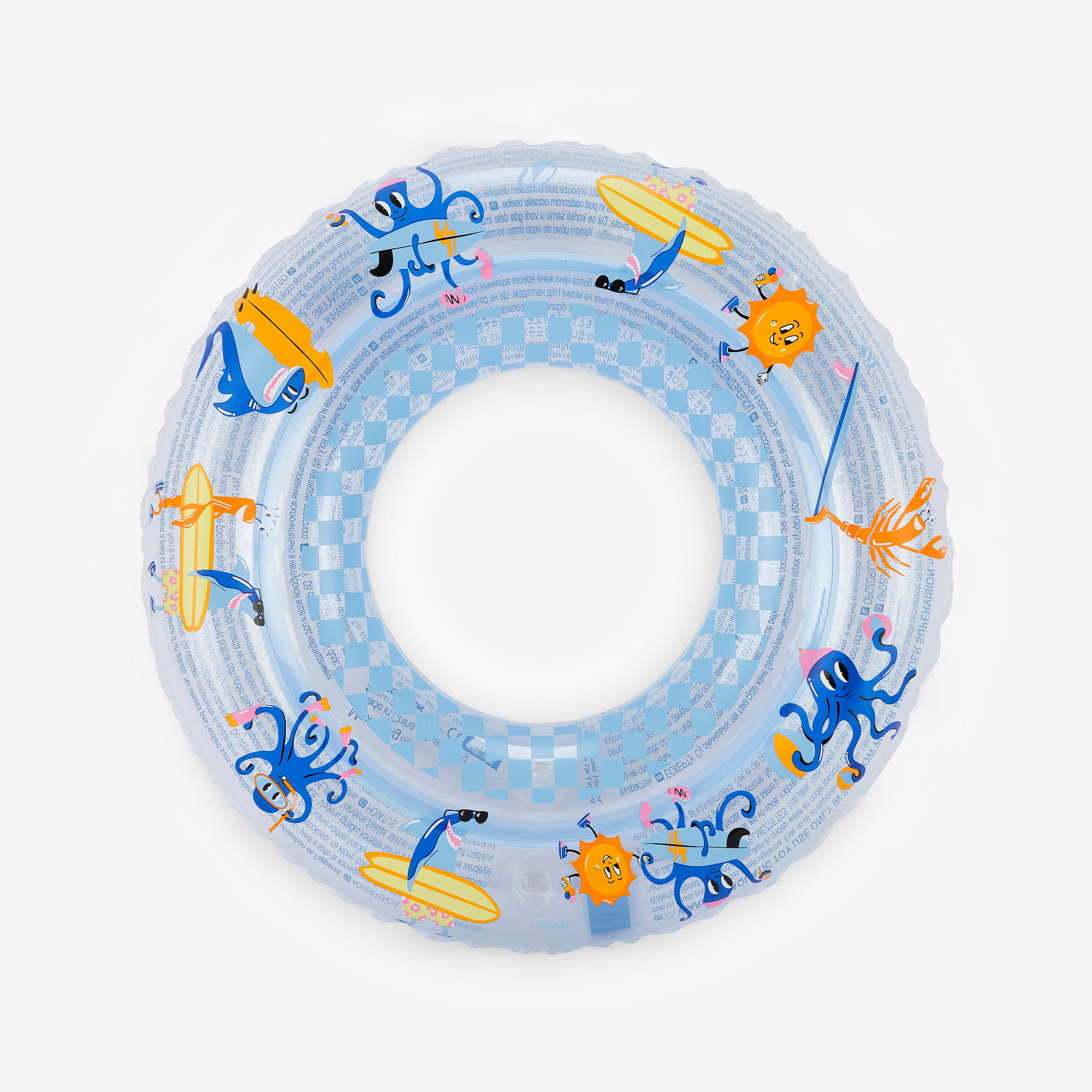 Bouée piscine gonflable 51 cm pour enfants 3-6 ans, Poulpy bleu 2/7