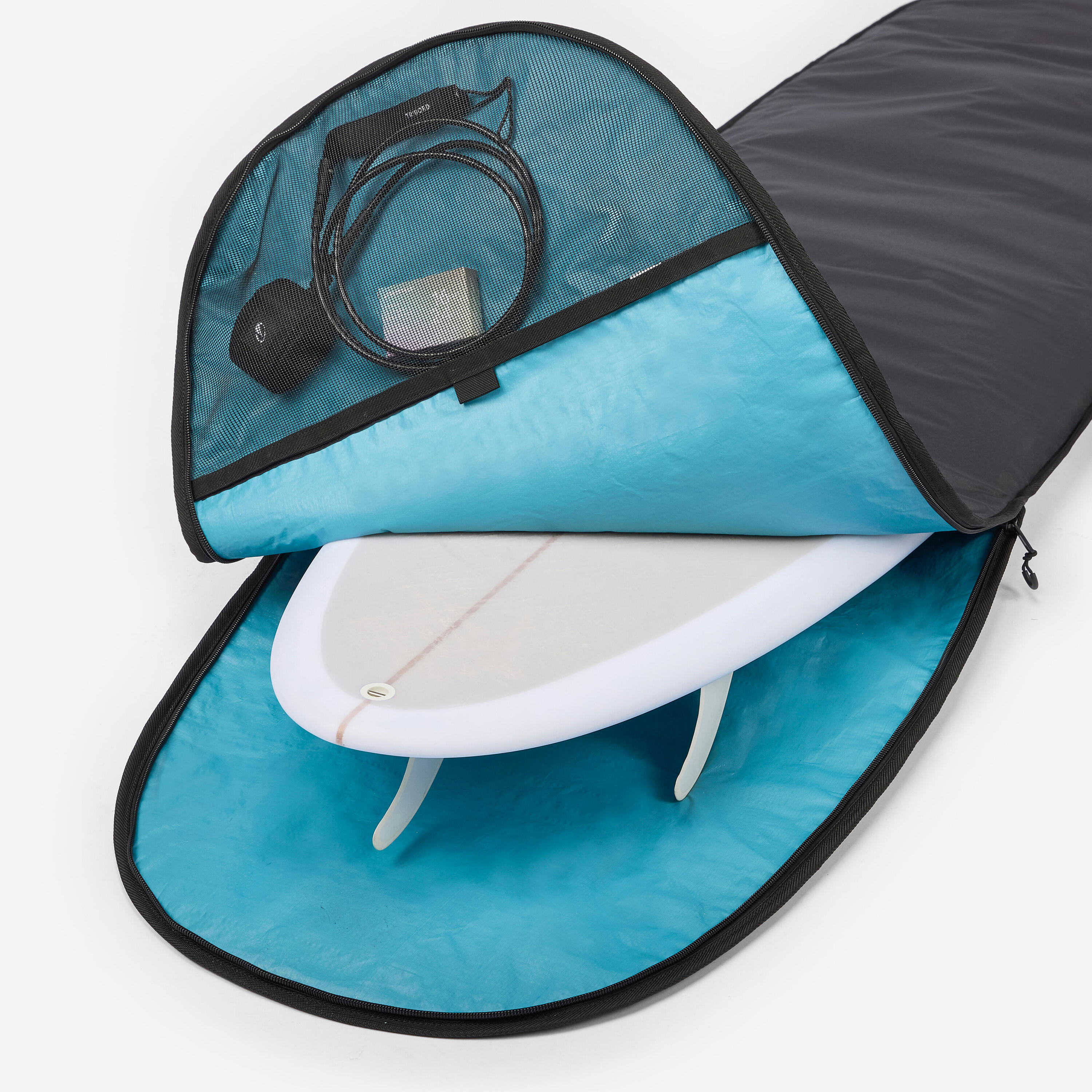 Housse surf boardbag 1 planche 7'4 maximum , 500 bleu 3/9