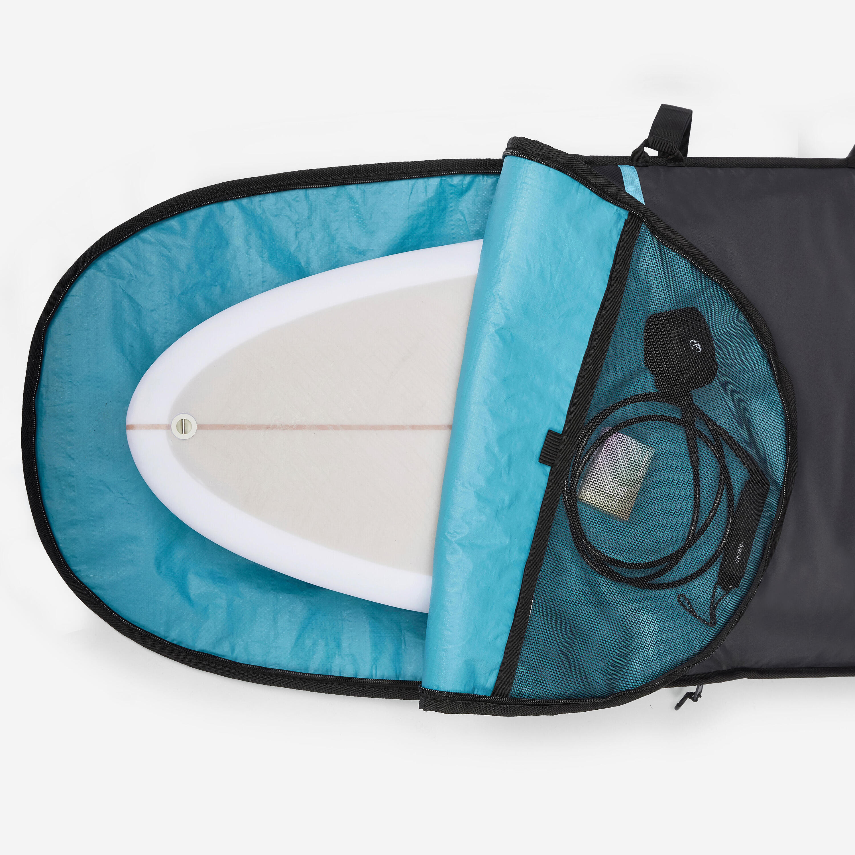 Housse surf boardbag 1 planche 7'4 maximum , 500 bleu 4/9