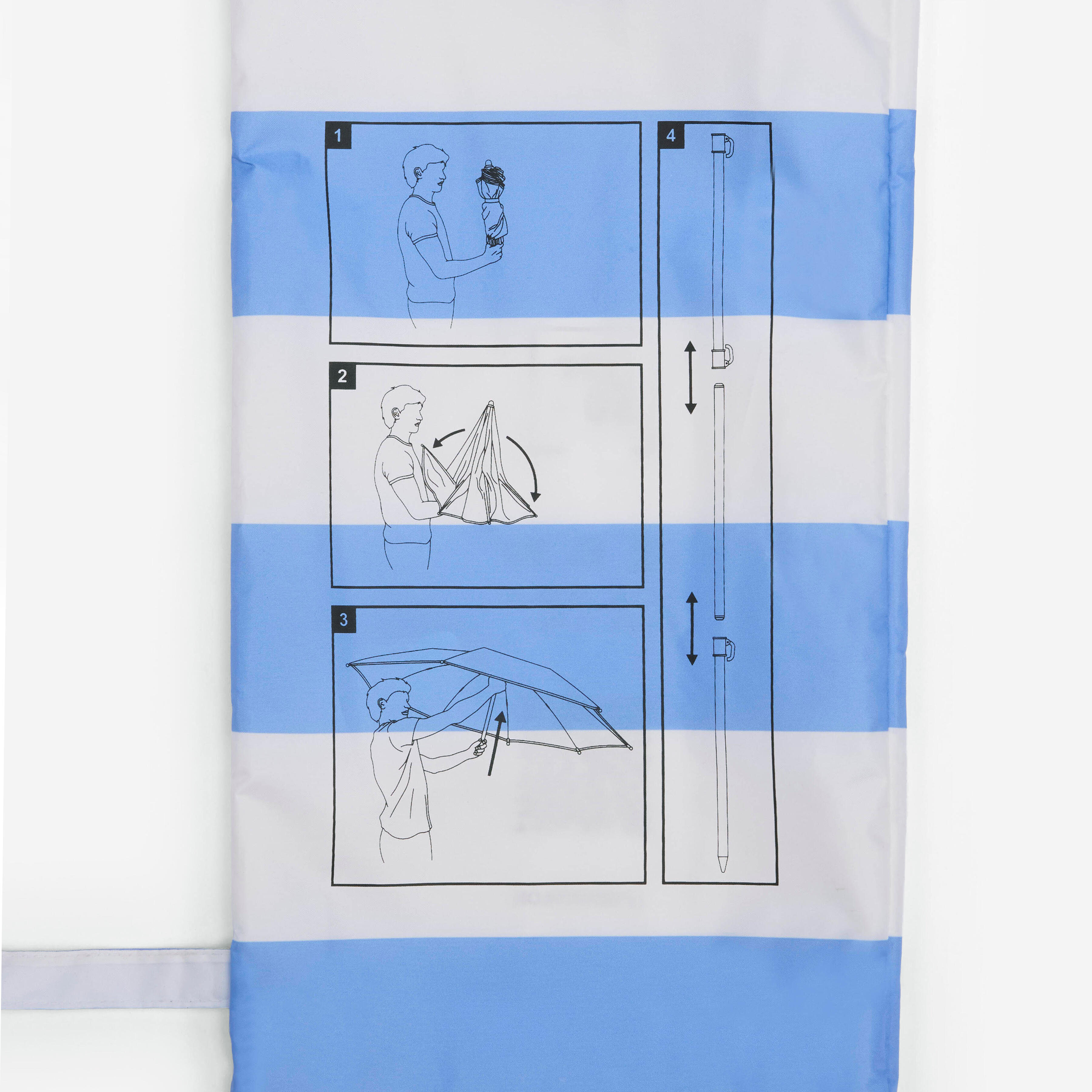 Parasol de plage FPRUV 50+ 2 places, Paruv 160 - DECATHLON