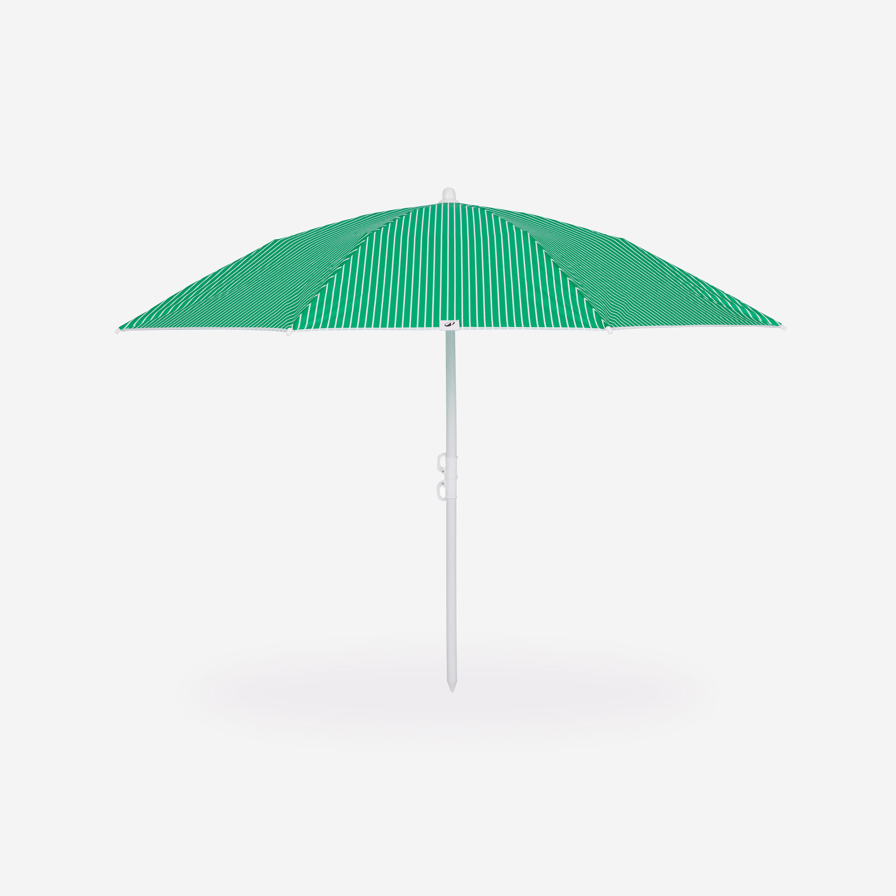 Parasol de plage anti-uv compact 2 places, PARUV stripes vert 9/9