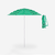 Parasol de plage anti-uv compact 2 places, PARUV stripes vert