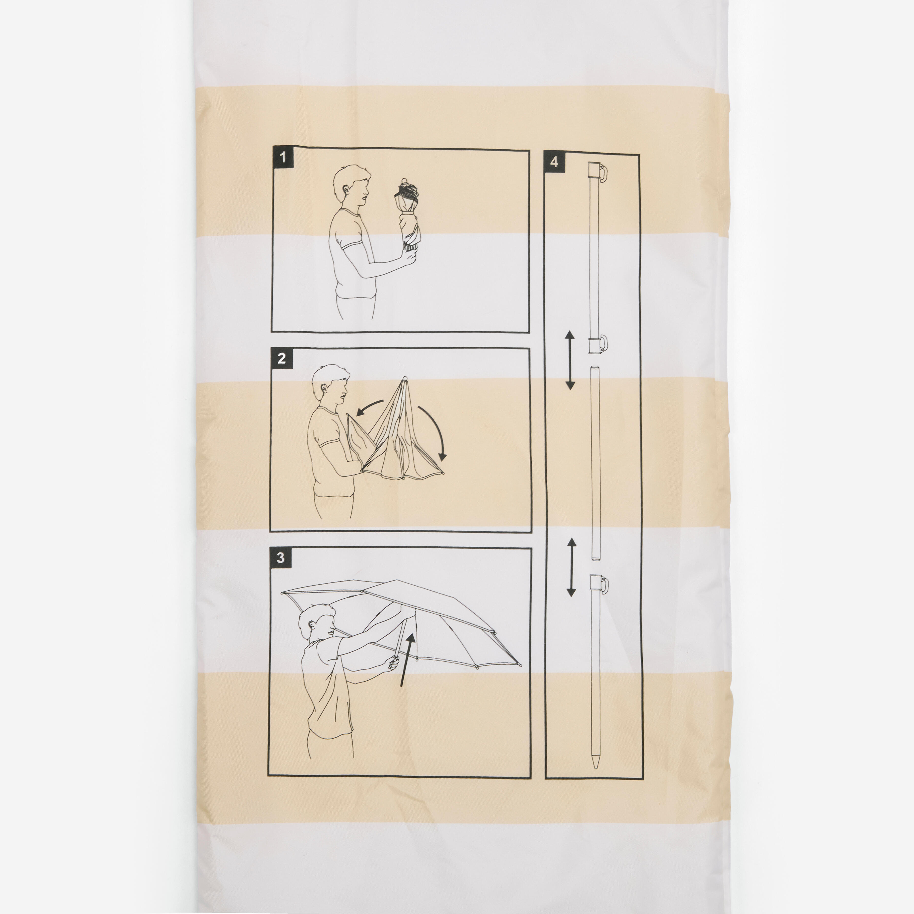 3-Person UPF 50+ Beach Umbrella, Paruv 190  - DECATHLON