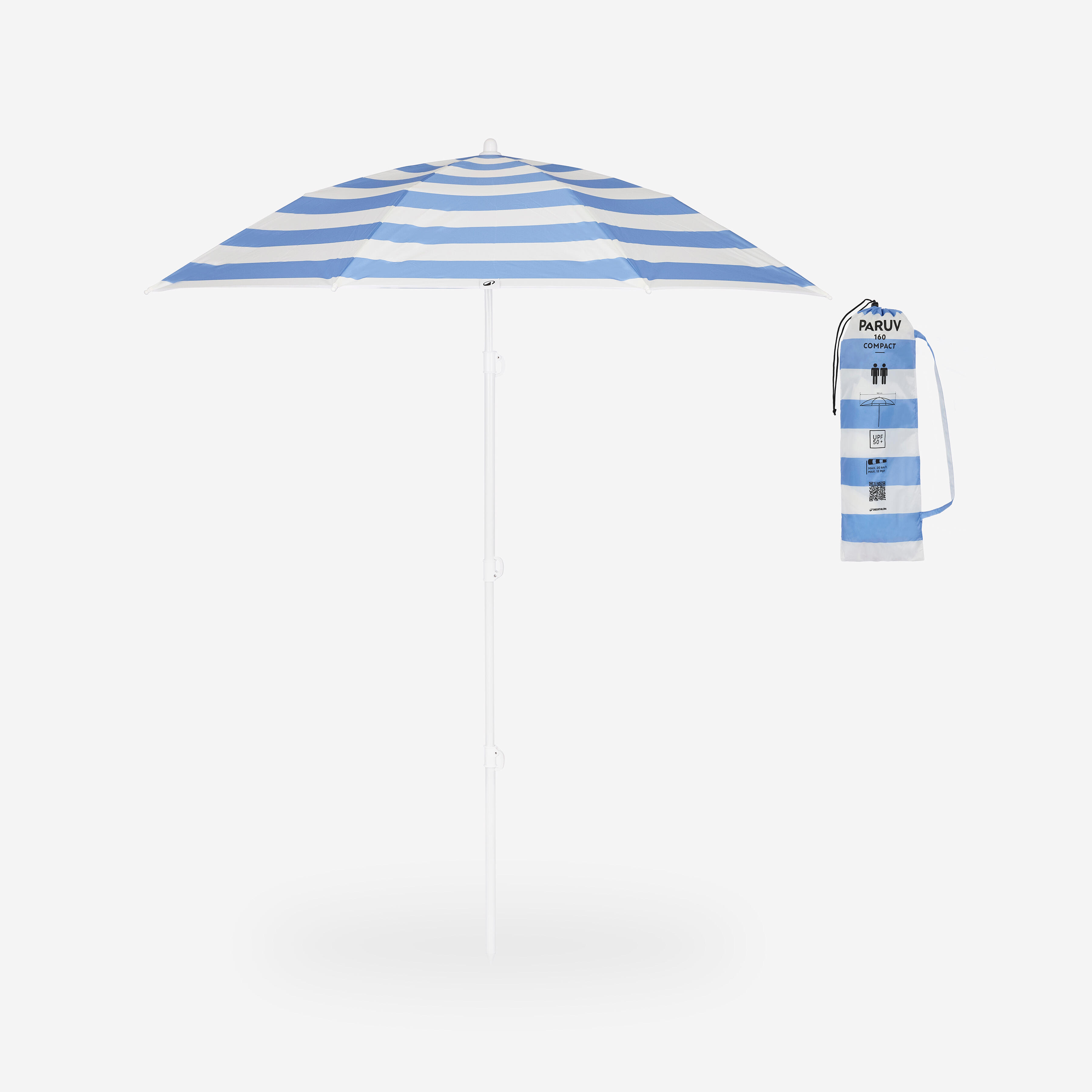 Parasol de plage FPRUV 50+ 2 places, Paruv 160 - DECATHLON