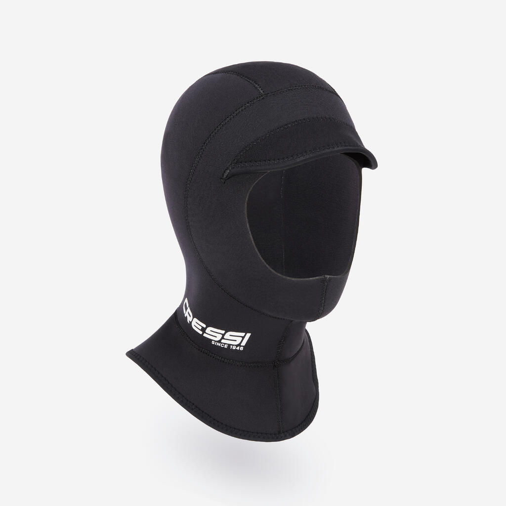 Črna kapuca iz neoprena