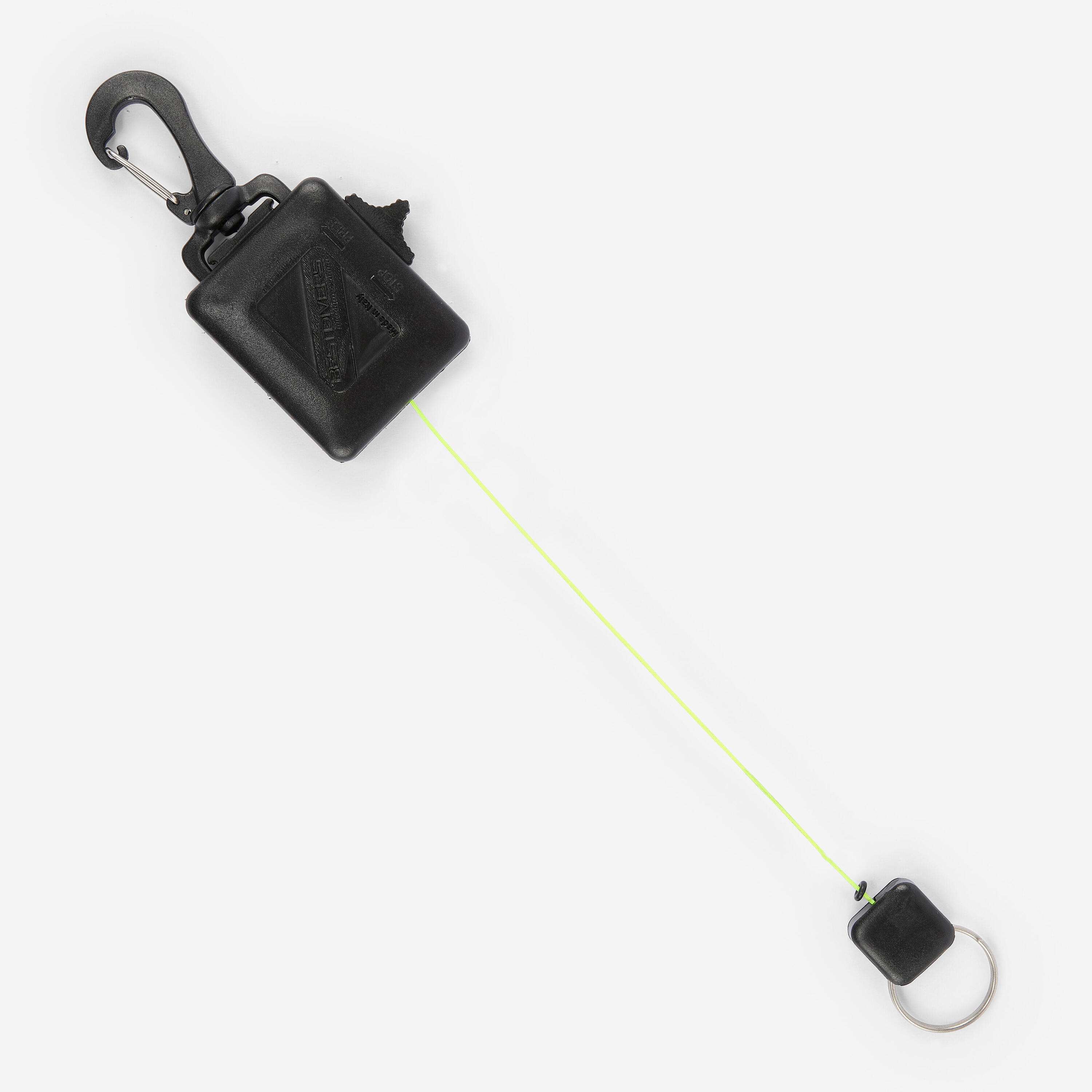 Duikretractor met Dyneema-koord 90 cm en vergrendelknop 3/6