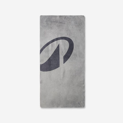 Serviette de musculation antidérapante, gris fonte