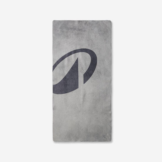 Serviette de musculation antidérapante, gris fonte