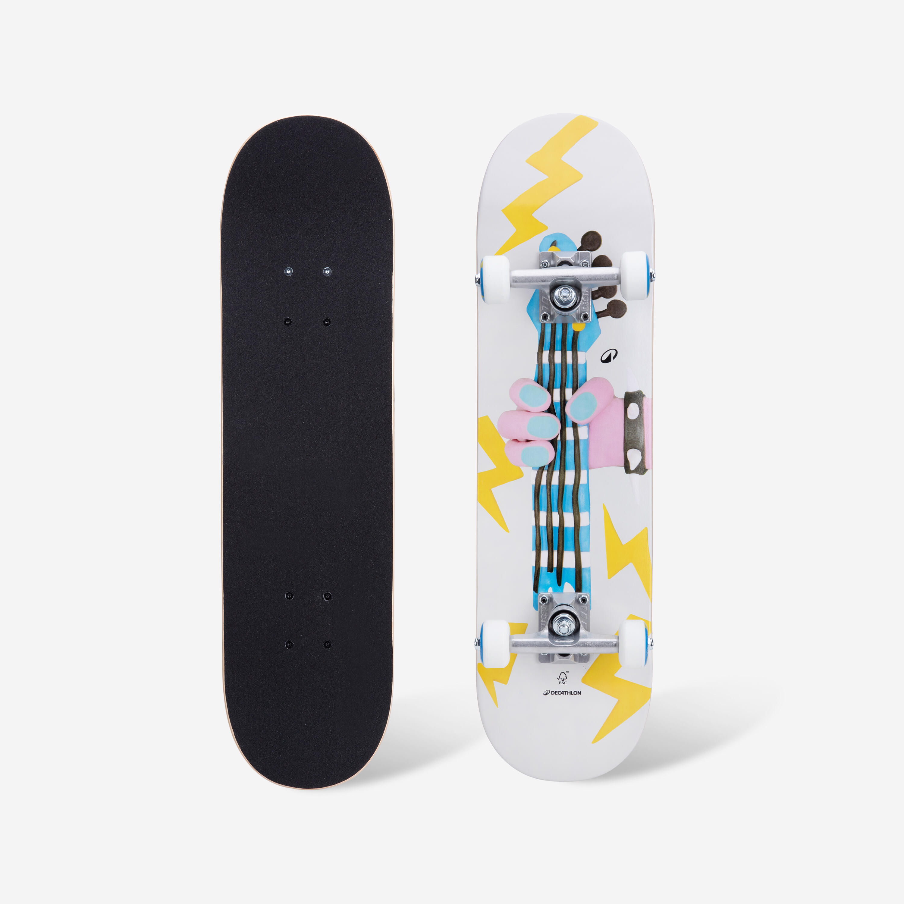 Kids' Ages 3 to 7 Years Mini Skateboard Size 7.25" CP100 - Thunder