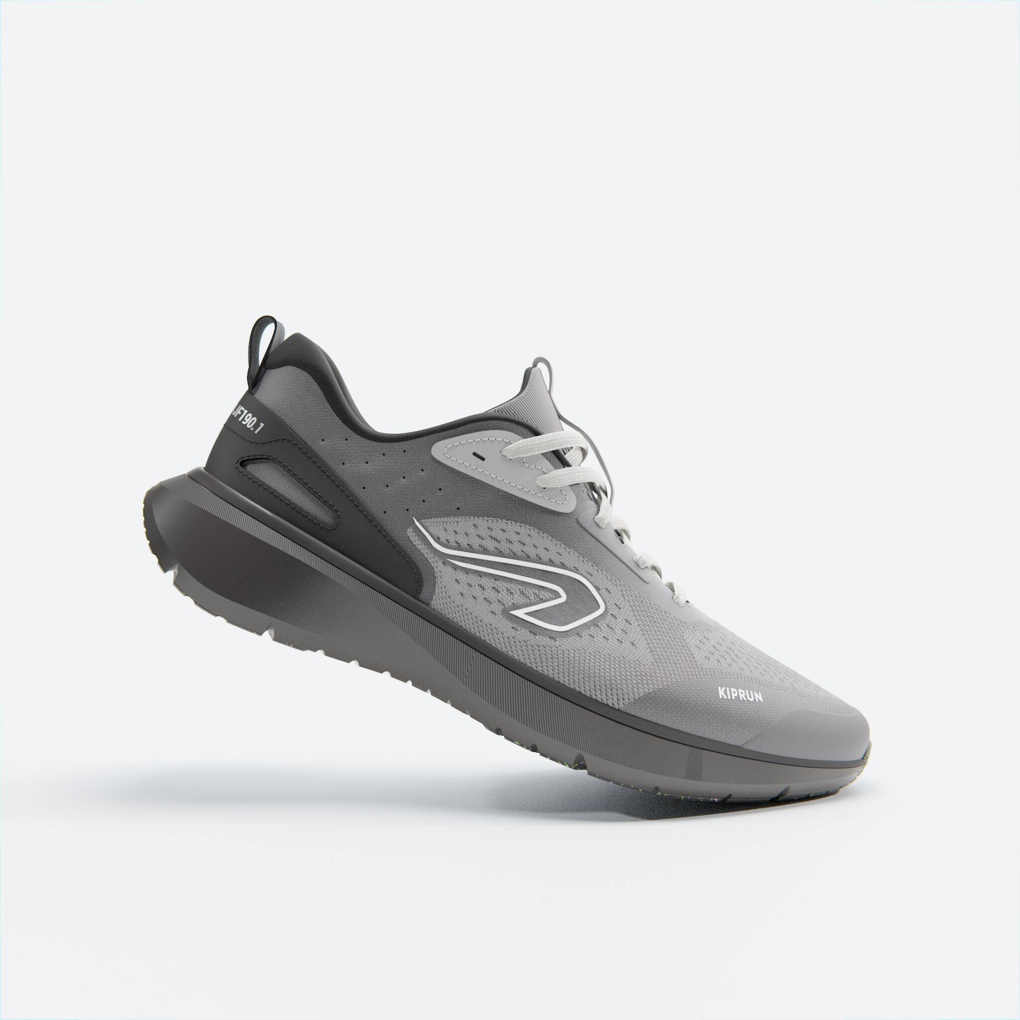 Men Running Shoes Superior Grip Cushioned Upto 20km/week, Jogflow 190.1 - Grey -  2